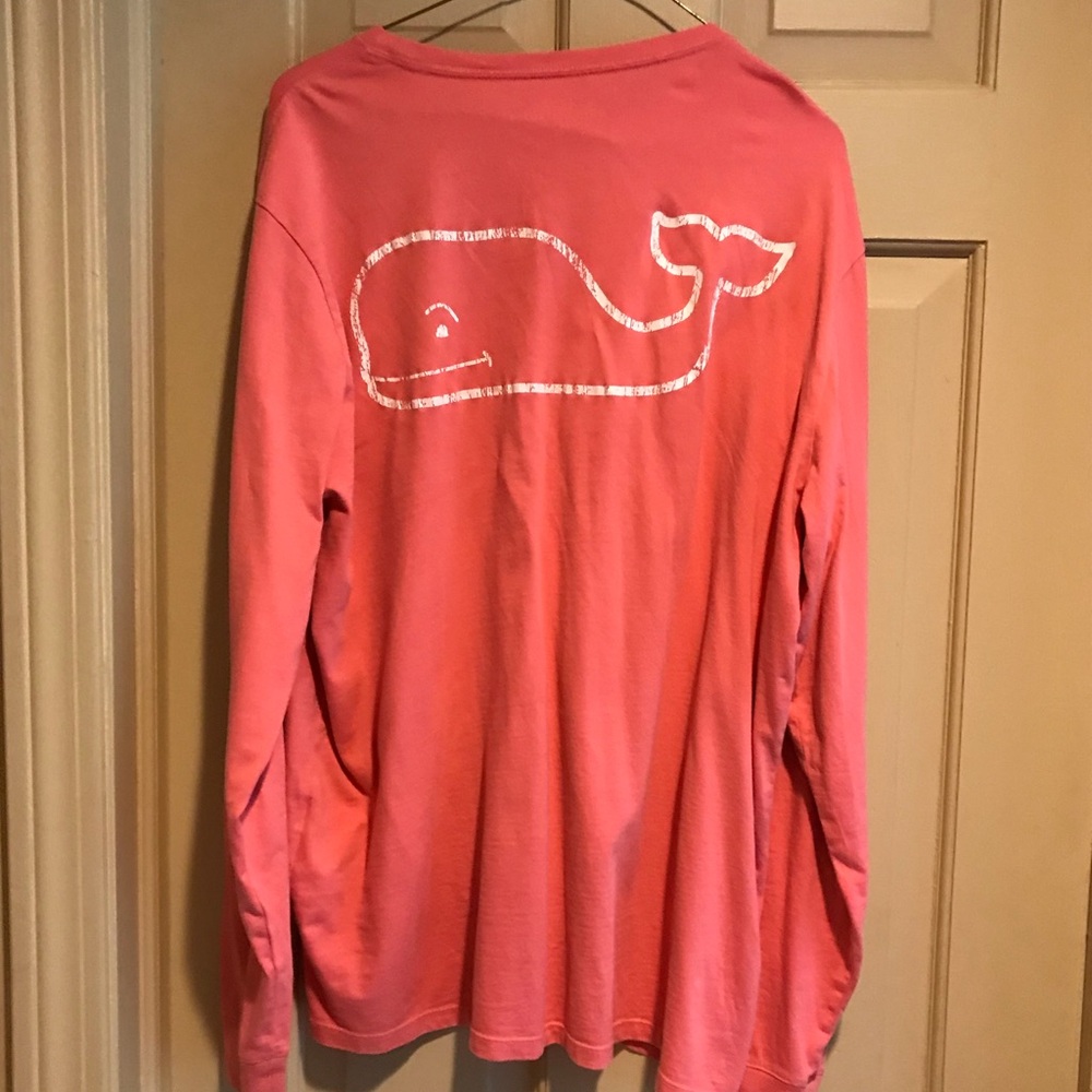 Vineyard Vines Pink Whale Long Sleeve Shirt